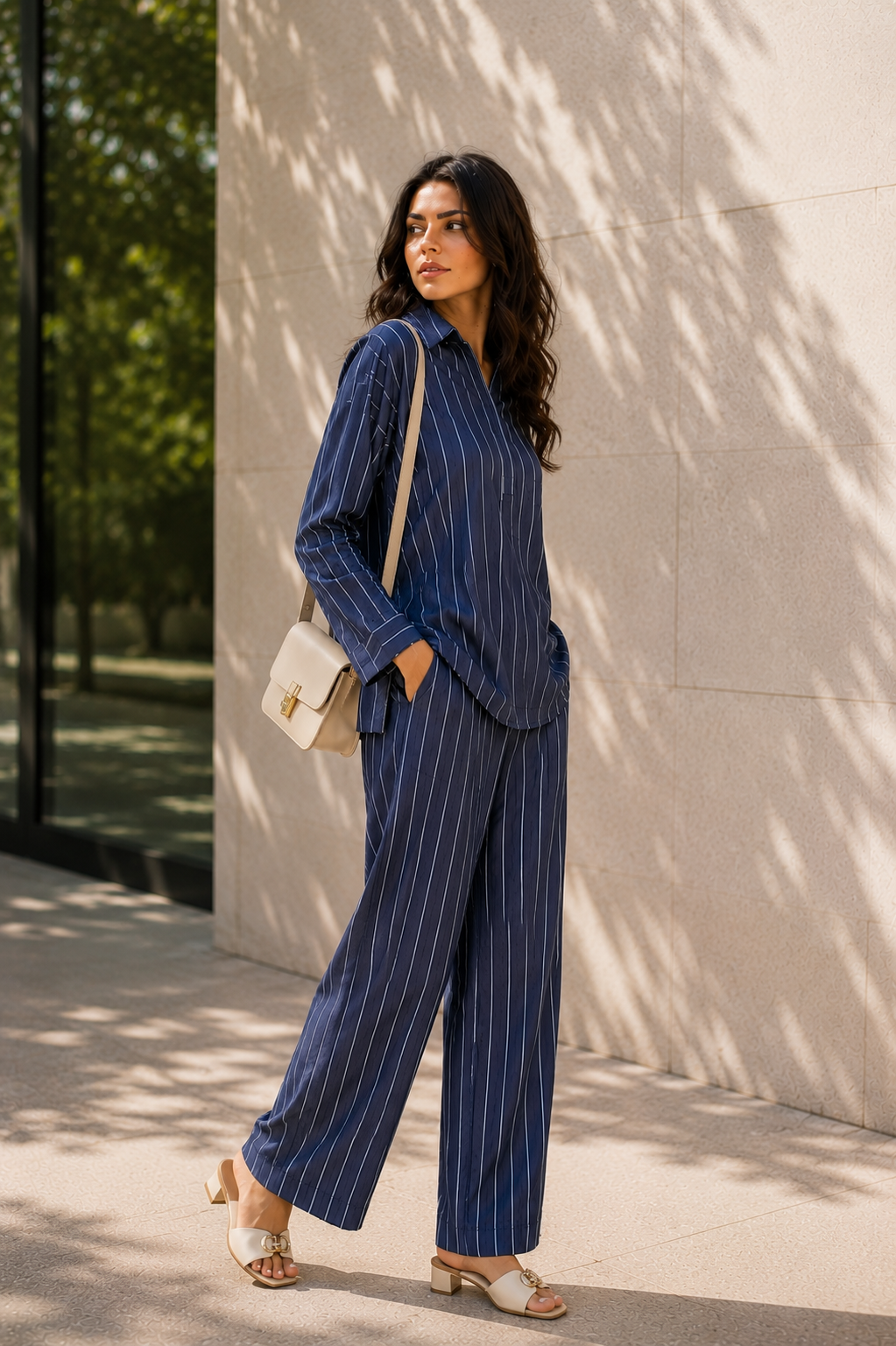 Midnight Stripe Co-Ord Set