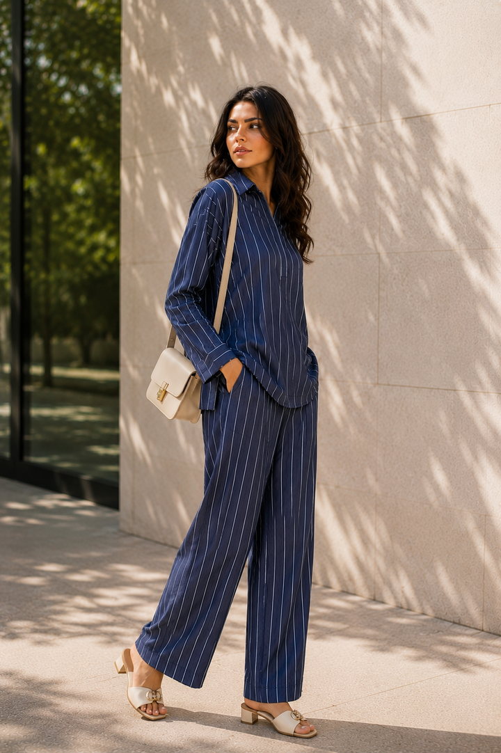 Midnight Stripe Co-Ord Set