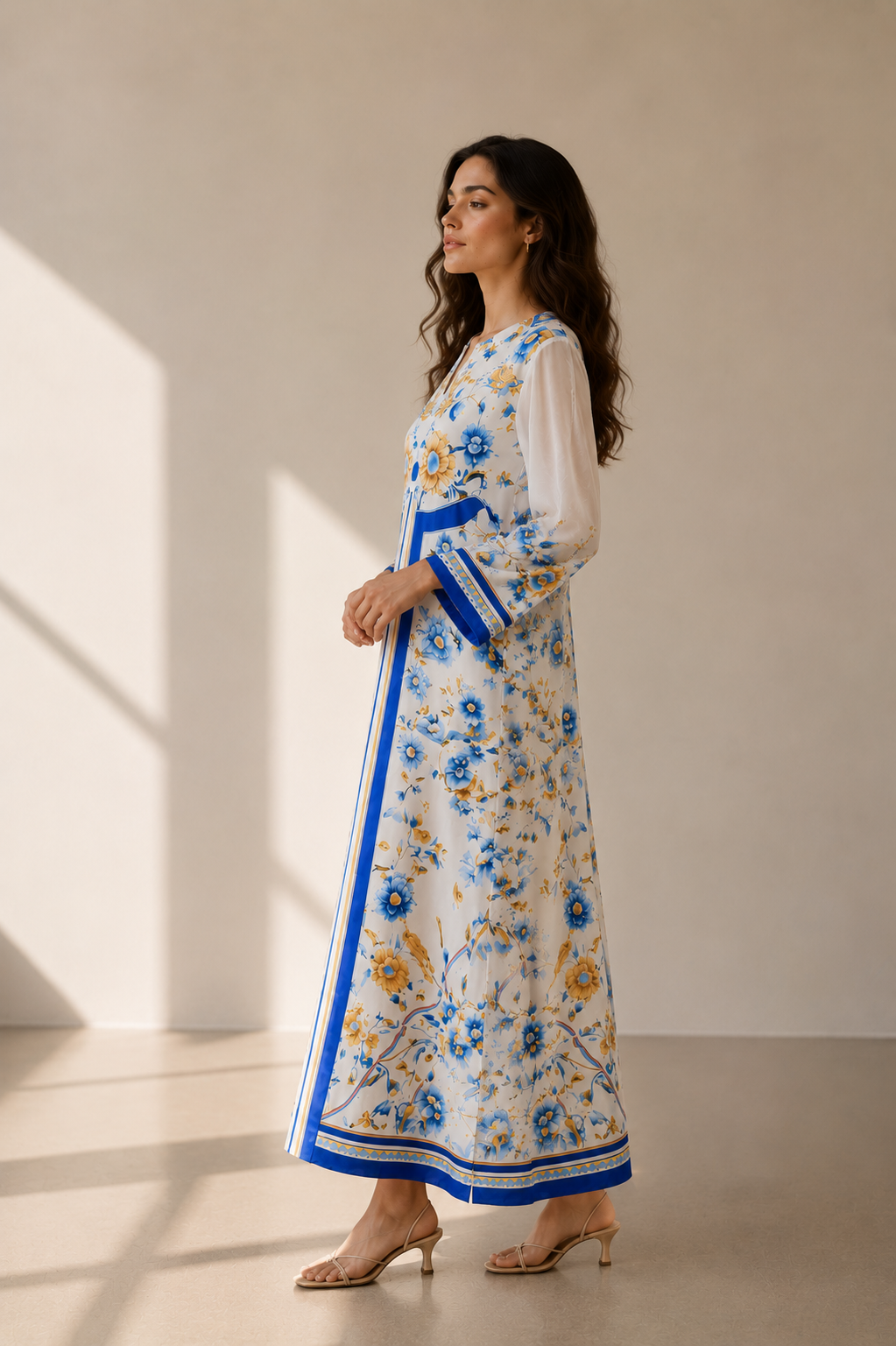 Ivory Bloom Kaftan