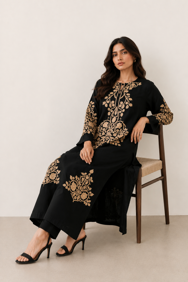 Black Printed Dress