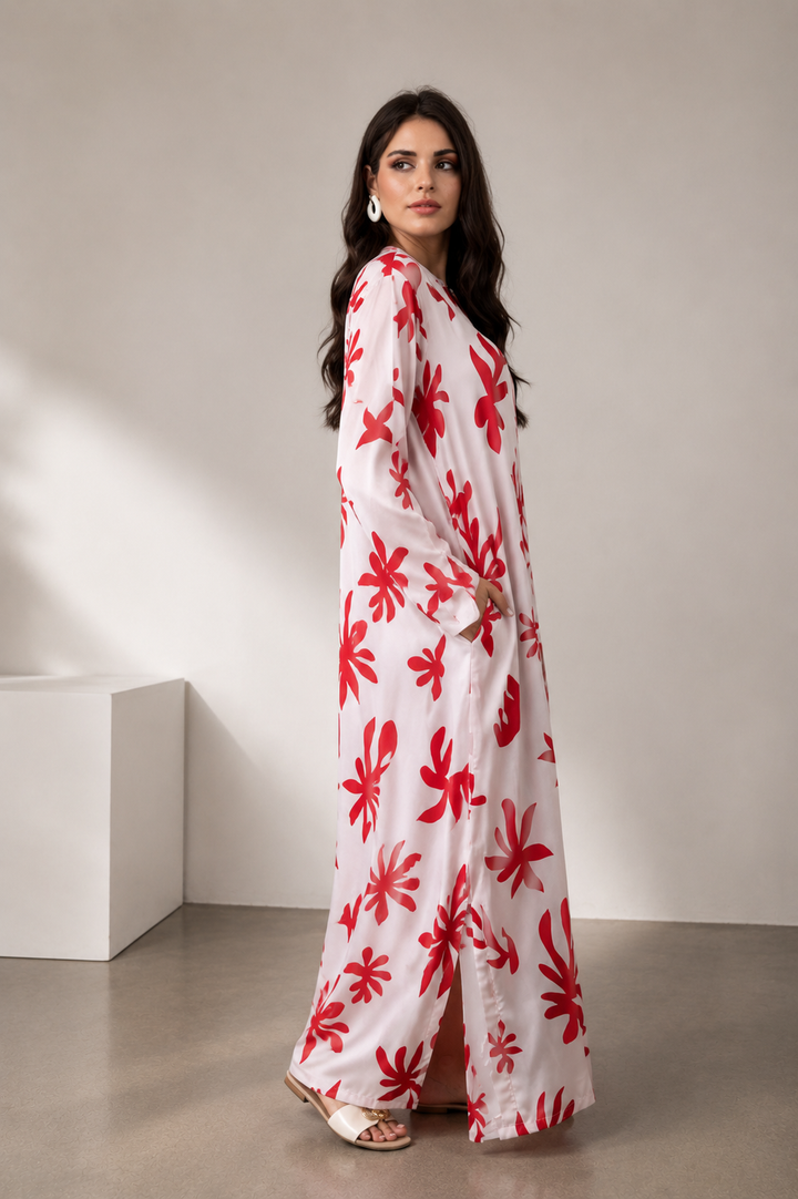 Coral Bloom Dress