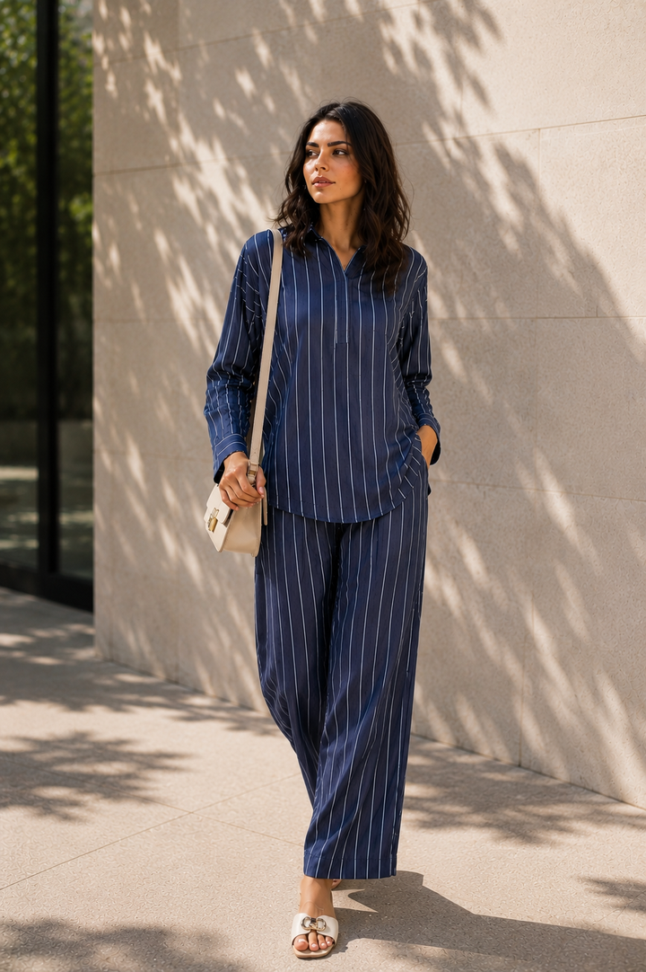 Midnight Stripe Co-Ord Set