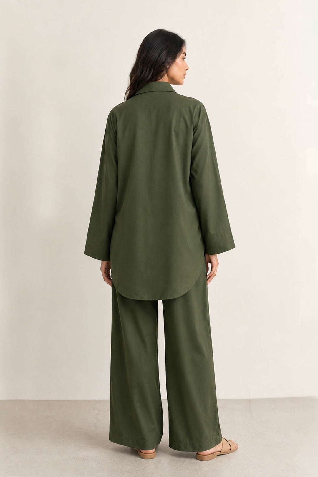 Forest Green Buttoned Co Ord Set
