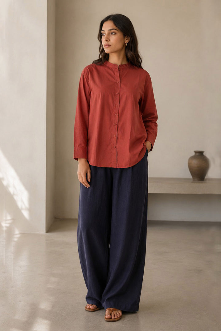 Rust Cambric Top