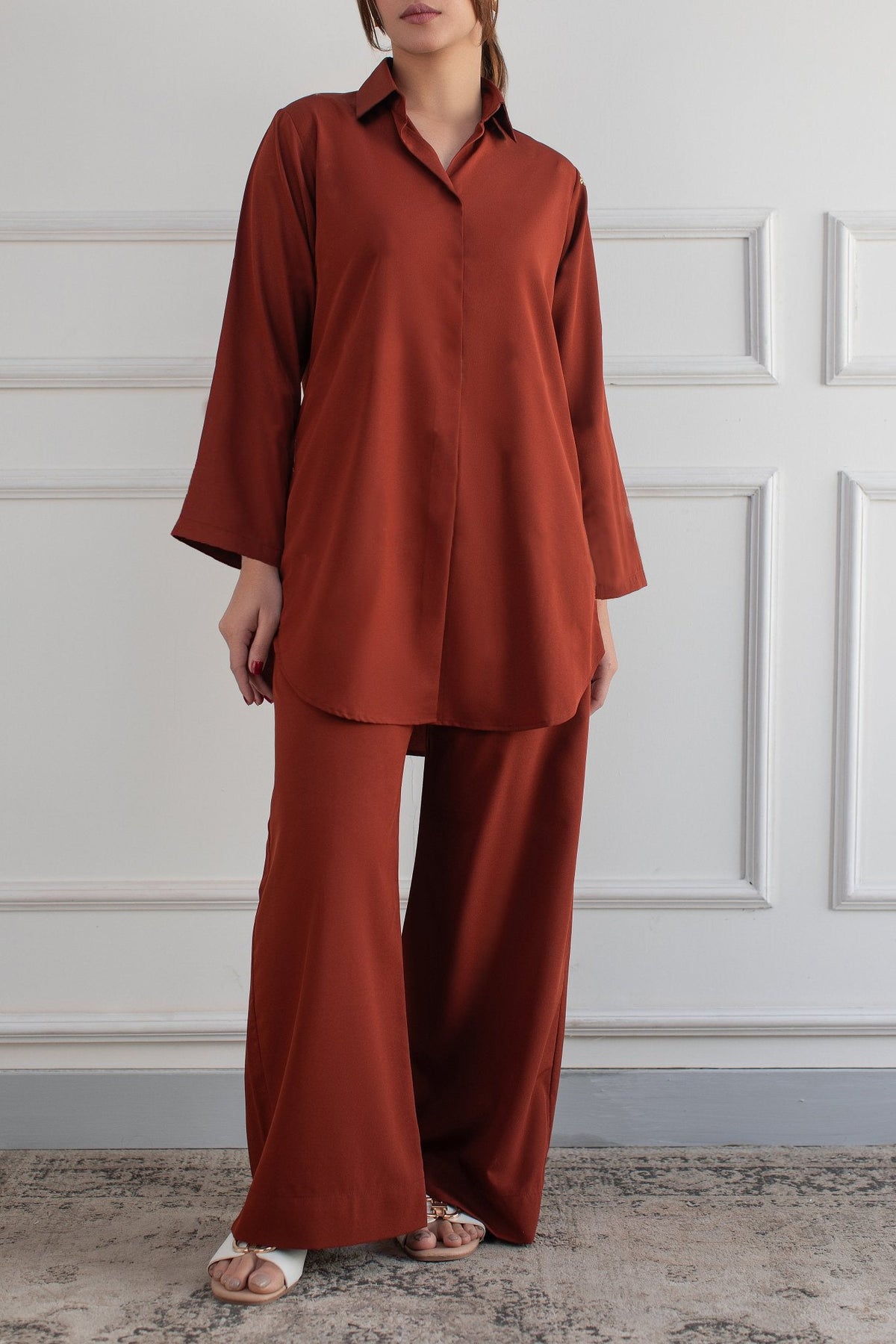 Rust Co Ord Set - Peach Republic