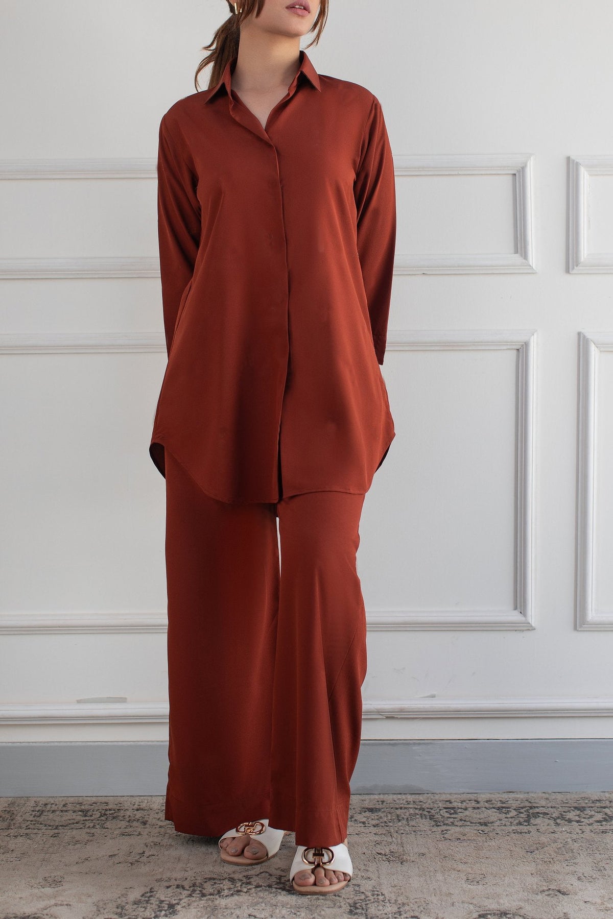 Rust Co Ord Set - Peach Republic