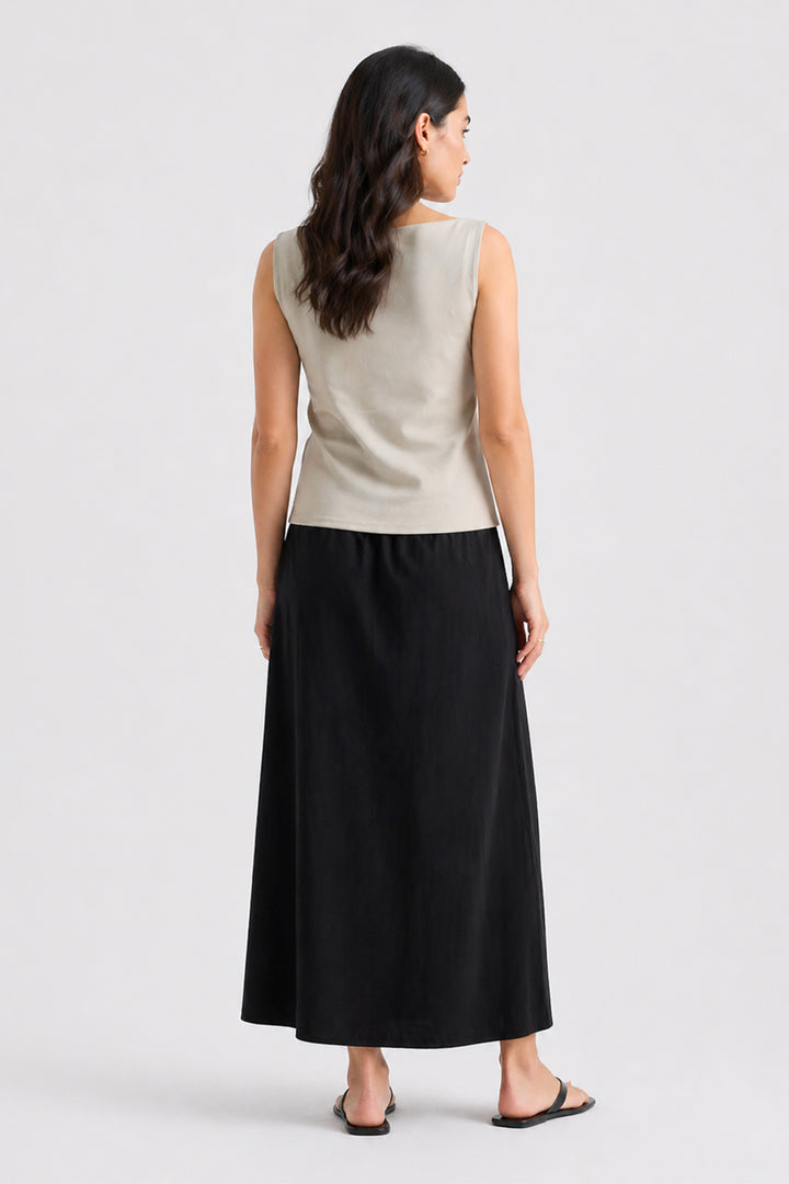 BLACK STRAIGHT SKIRT