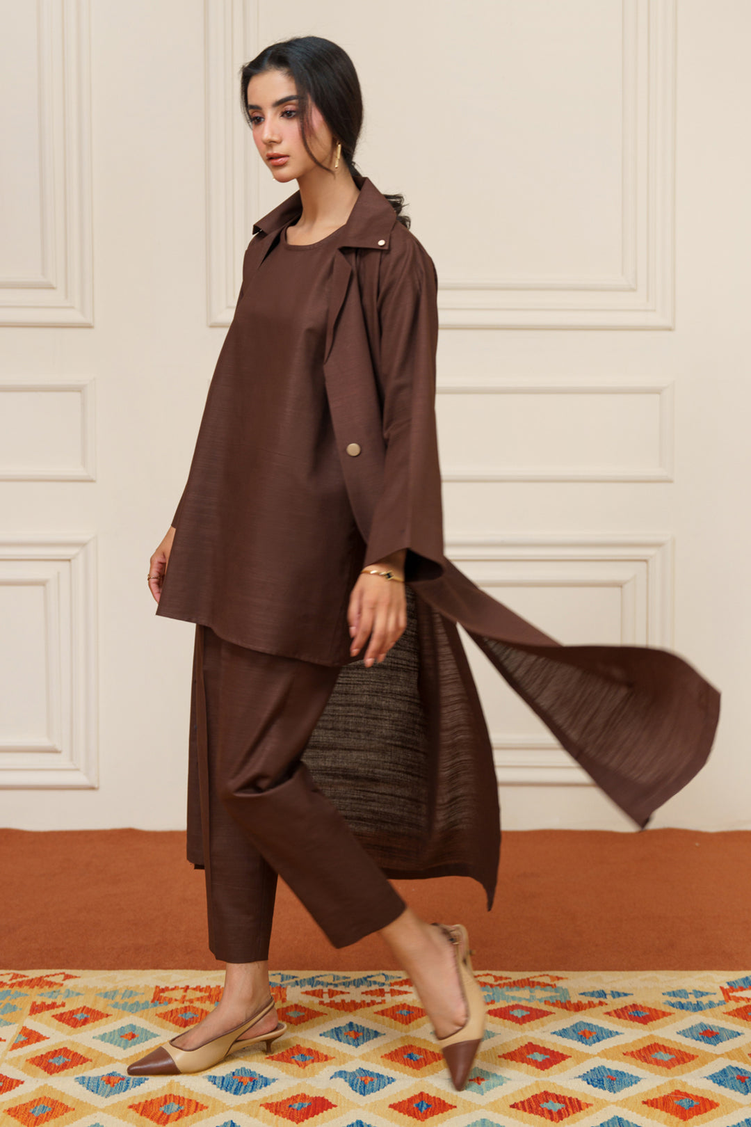 Brown Layered Dress