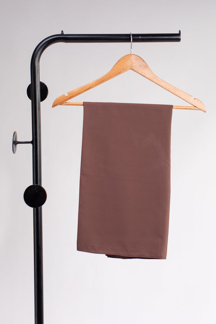 Sandy Brown Plain Scarf - Peach Republic