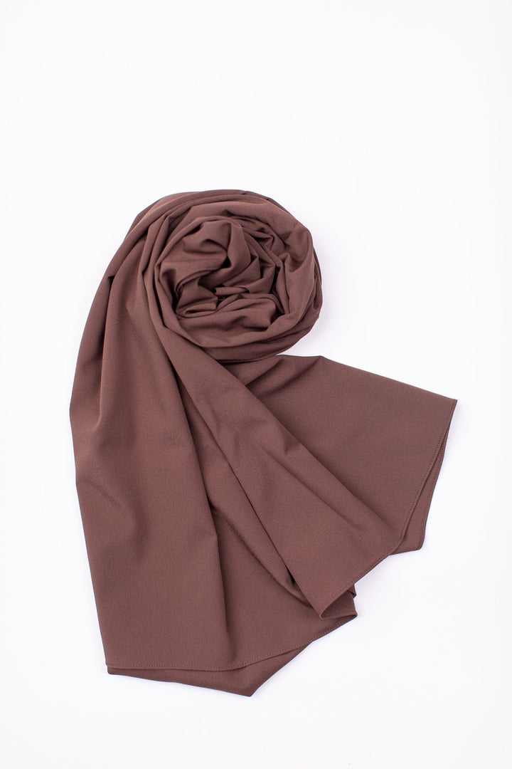 Sandy Brown Plain Scarf - Peach Republic
