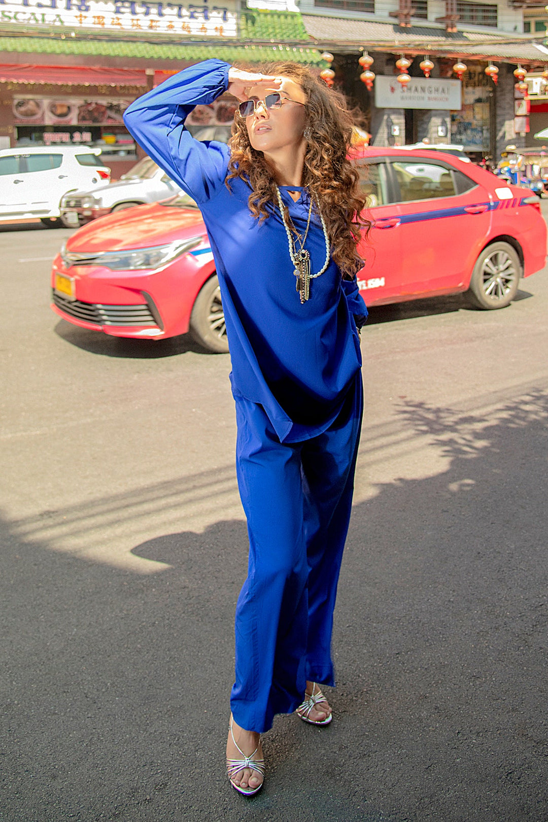 Sapphire Blue Co Ord Set - Peach Republic