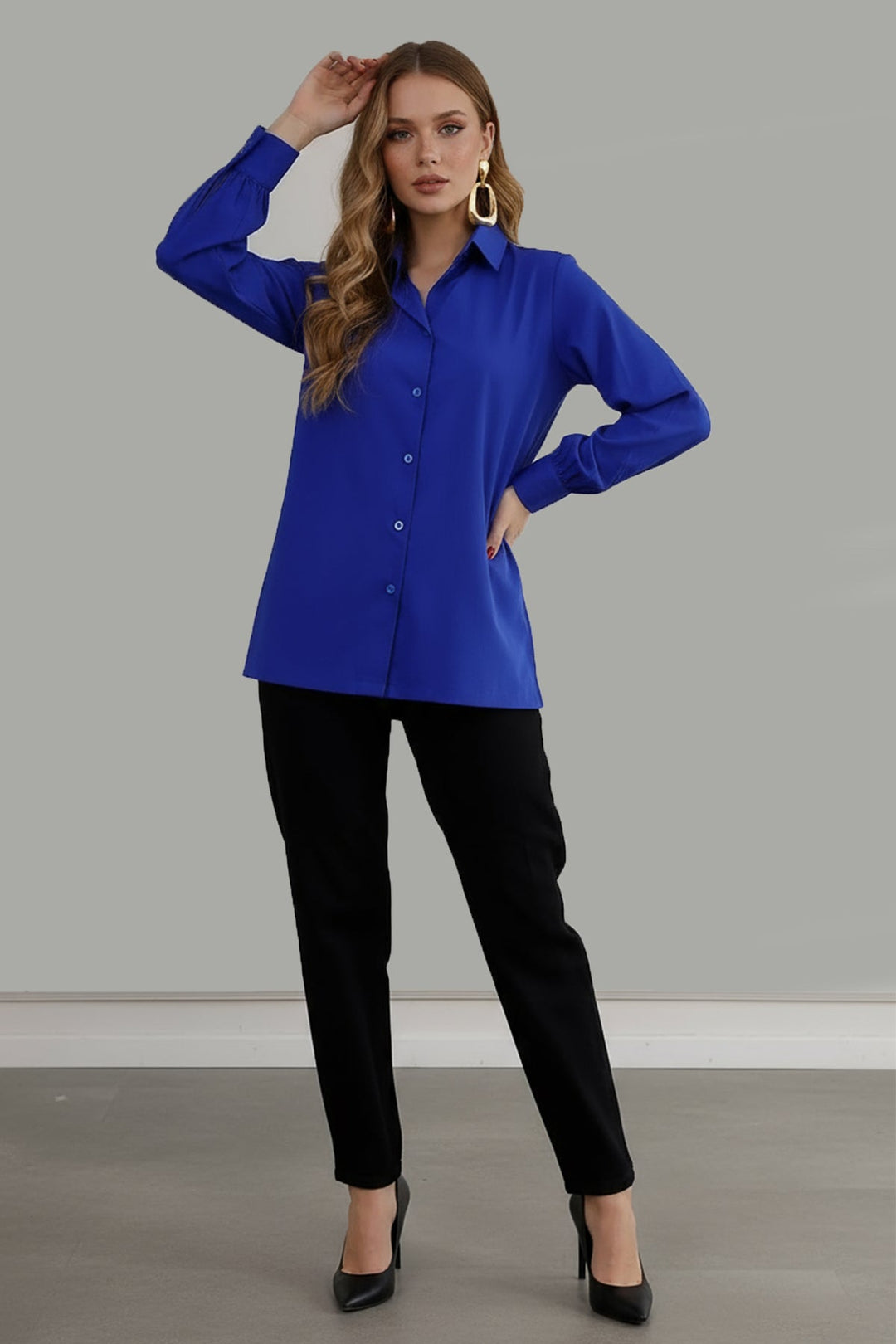 Sapphire Blue Top - 01 - Peach Republic