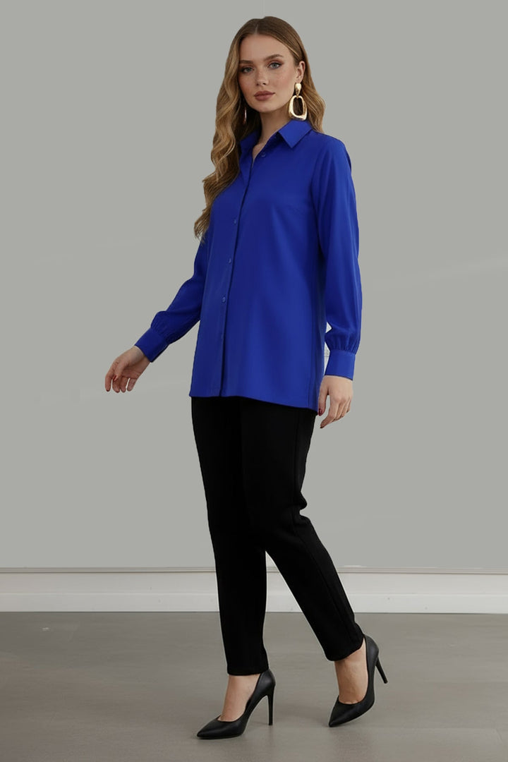 Sapphire Blue Top - 01 - Peach Republic