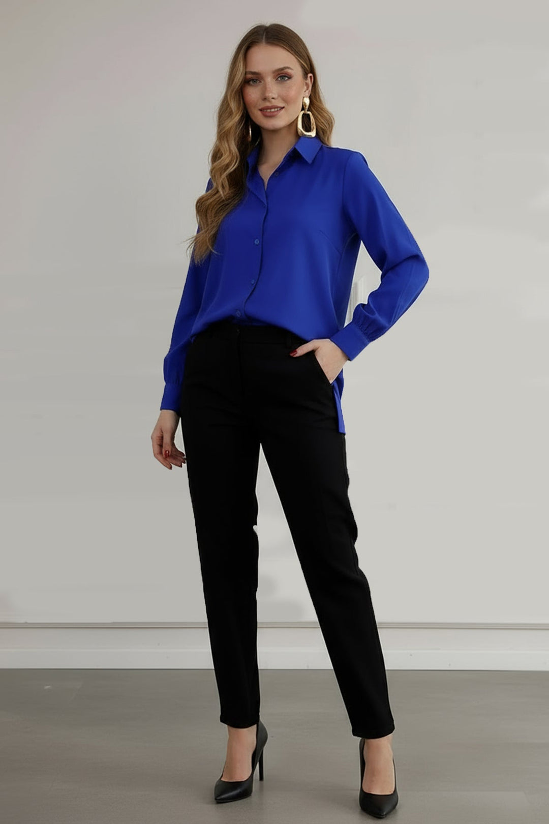 Sapphire Blue Top - 01 - Peach Republic