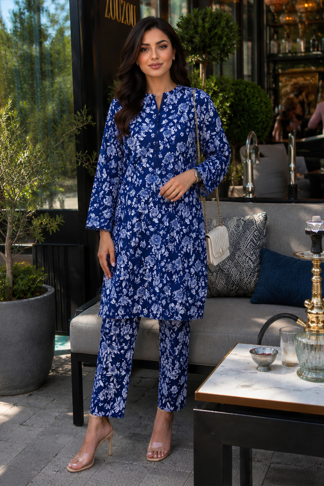Floral Navy