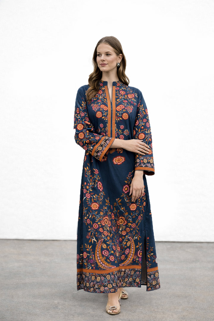 Midnight Teal Kaftan