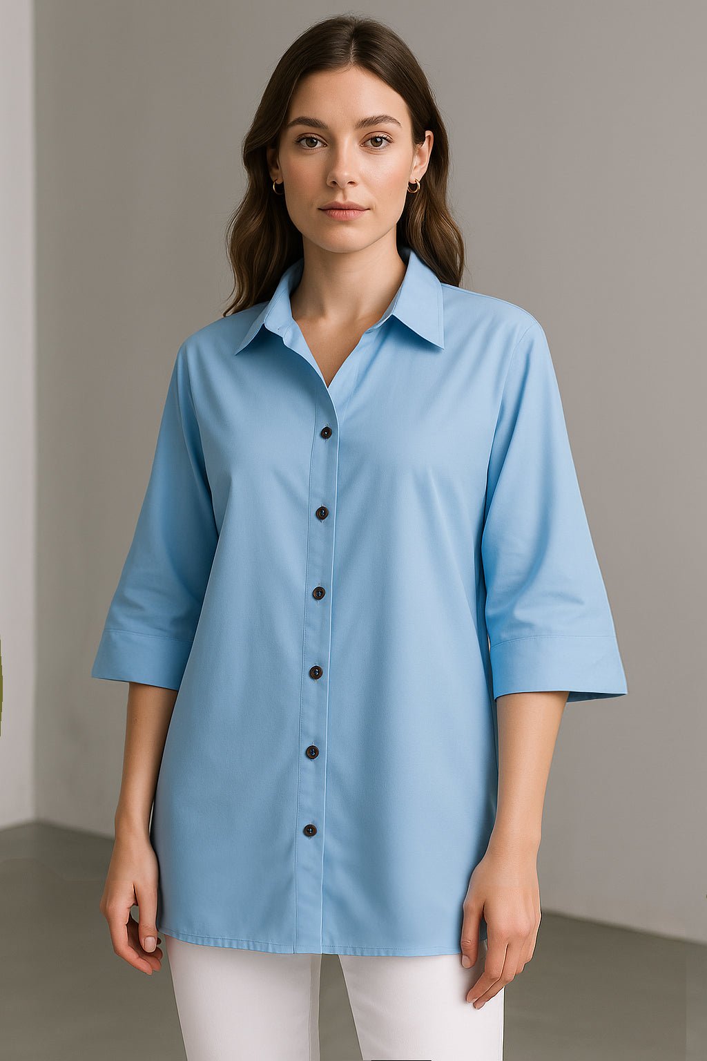 Sky blue Cambric Top - 02 - Peach Republic