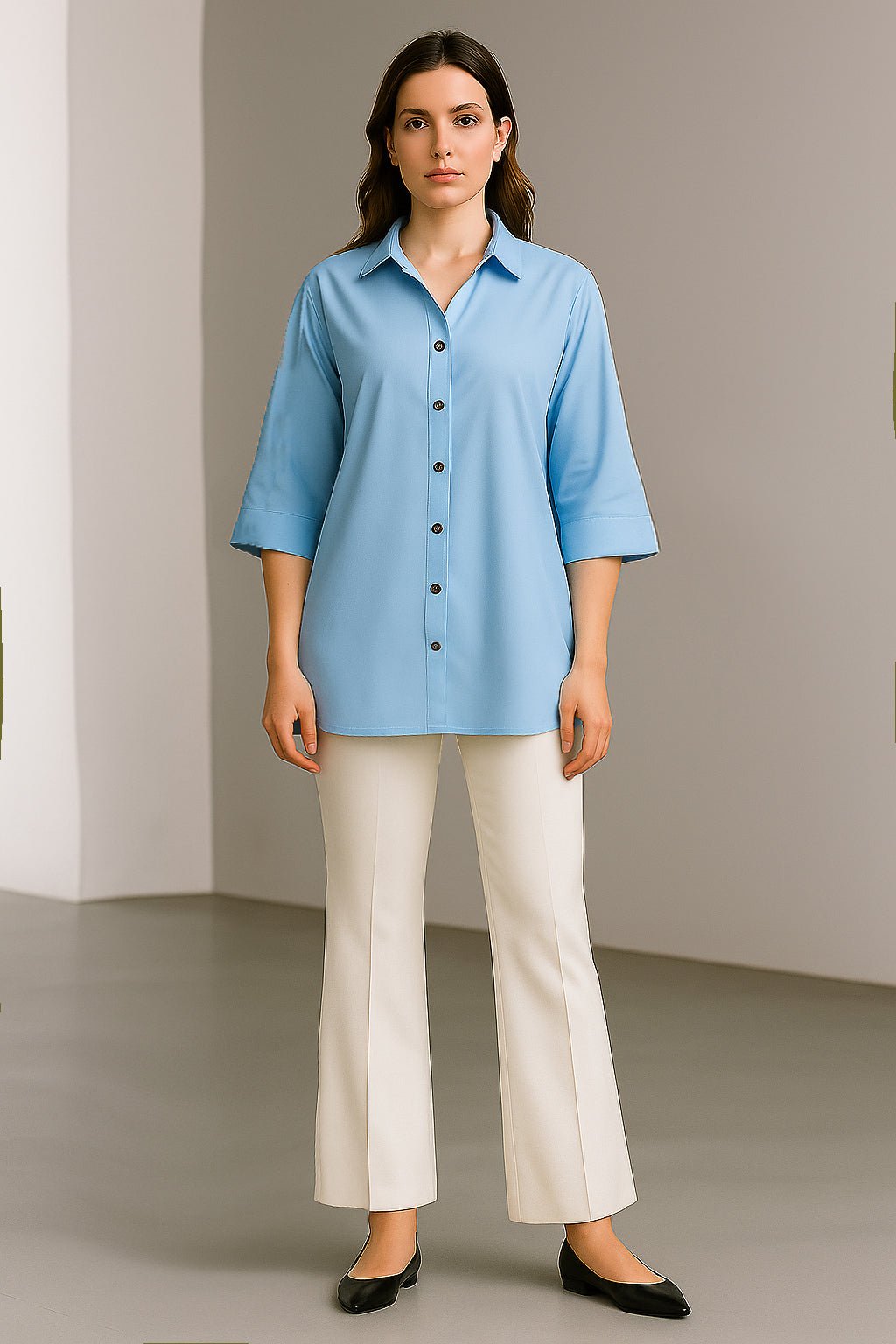 Sky blue Cambric Top - 02 - Peach Republic