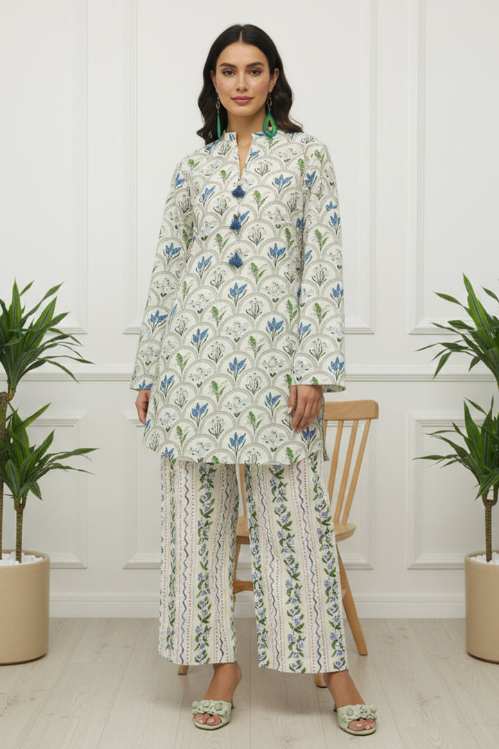 2 Piece Printed  Suit - 38