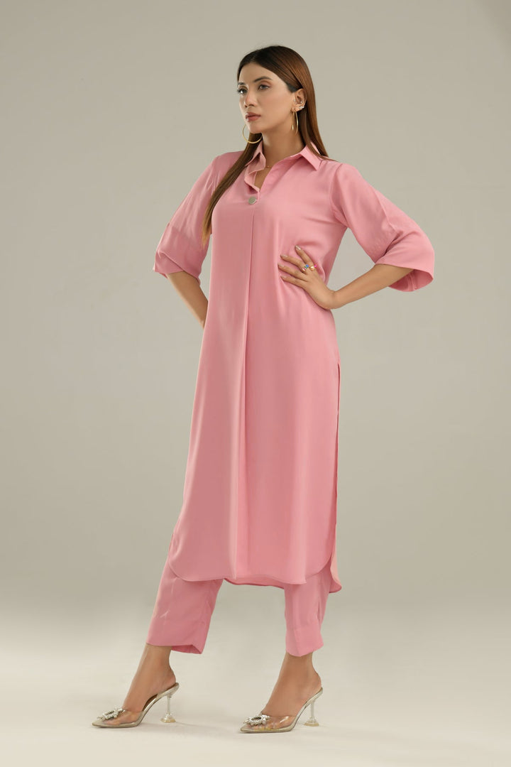 Tea Pink Grip Dress - 01 - Peach Republic