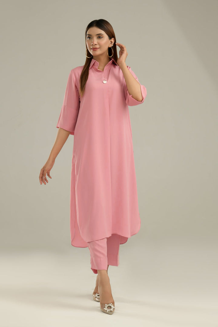 Tea Pink Grip Dress - 01 - Peach Republic