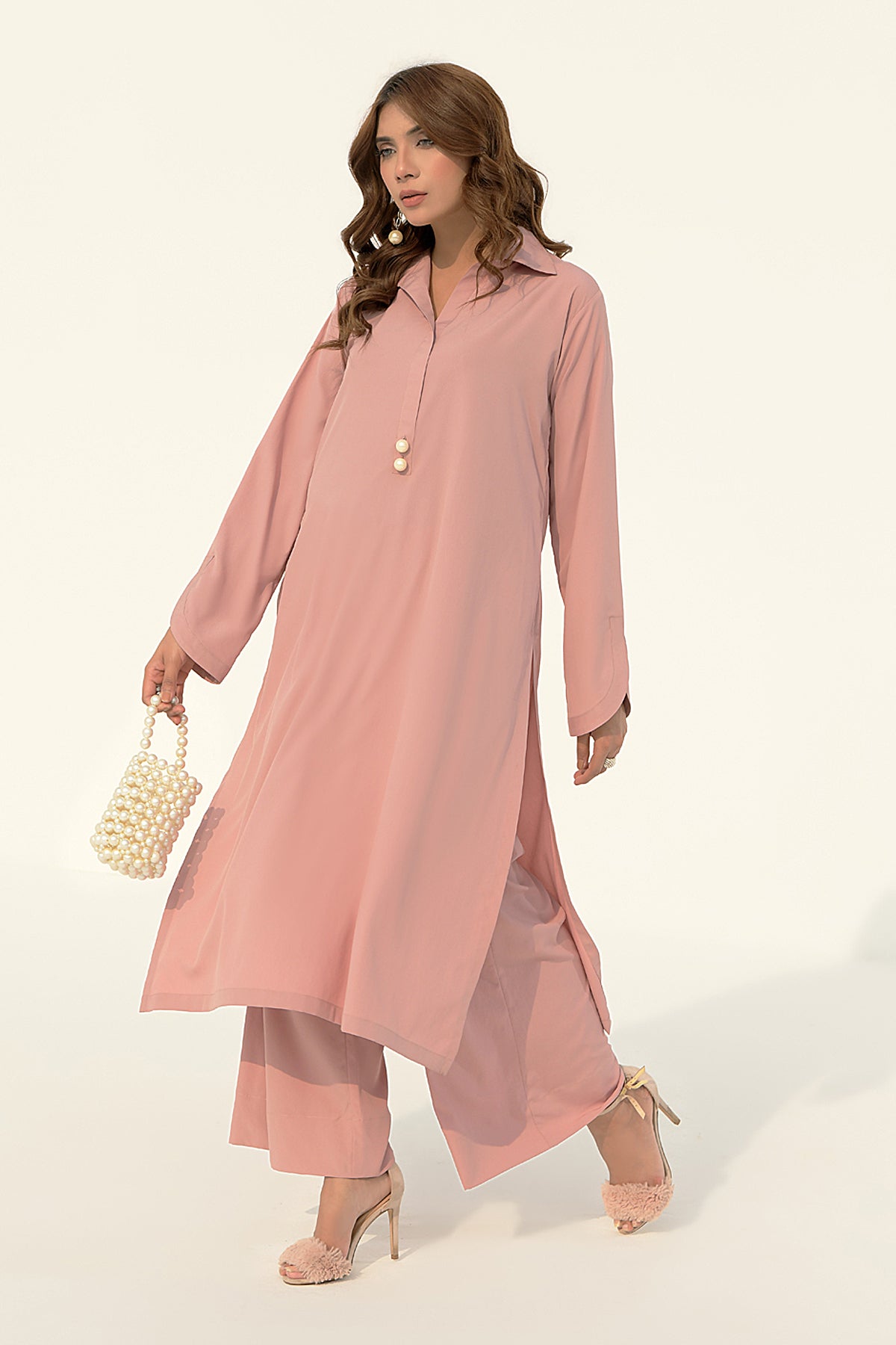 Tea Pink Grip Dress - Peach Republic