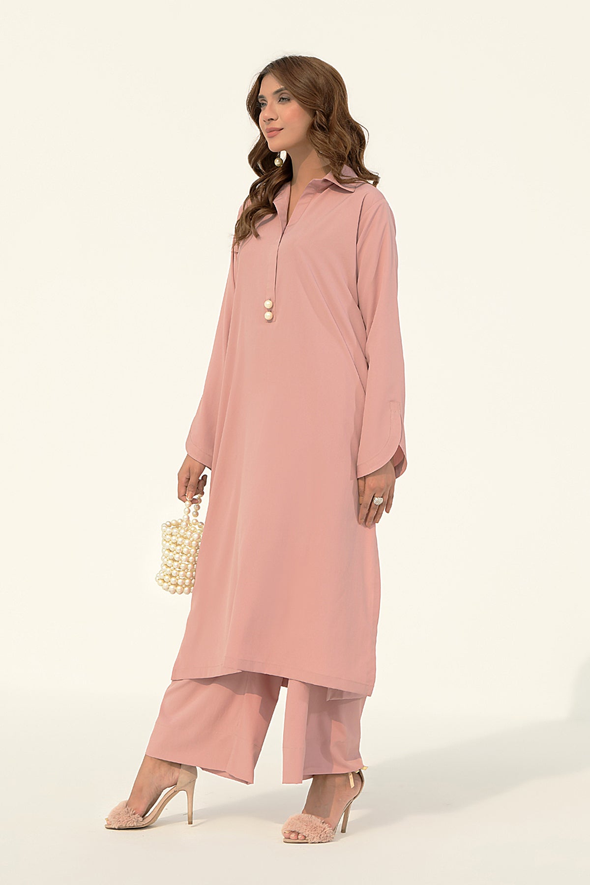 Tea Pink Grip Dress - Peach Republic