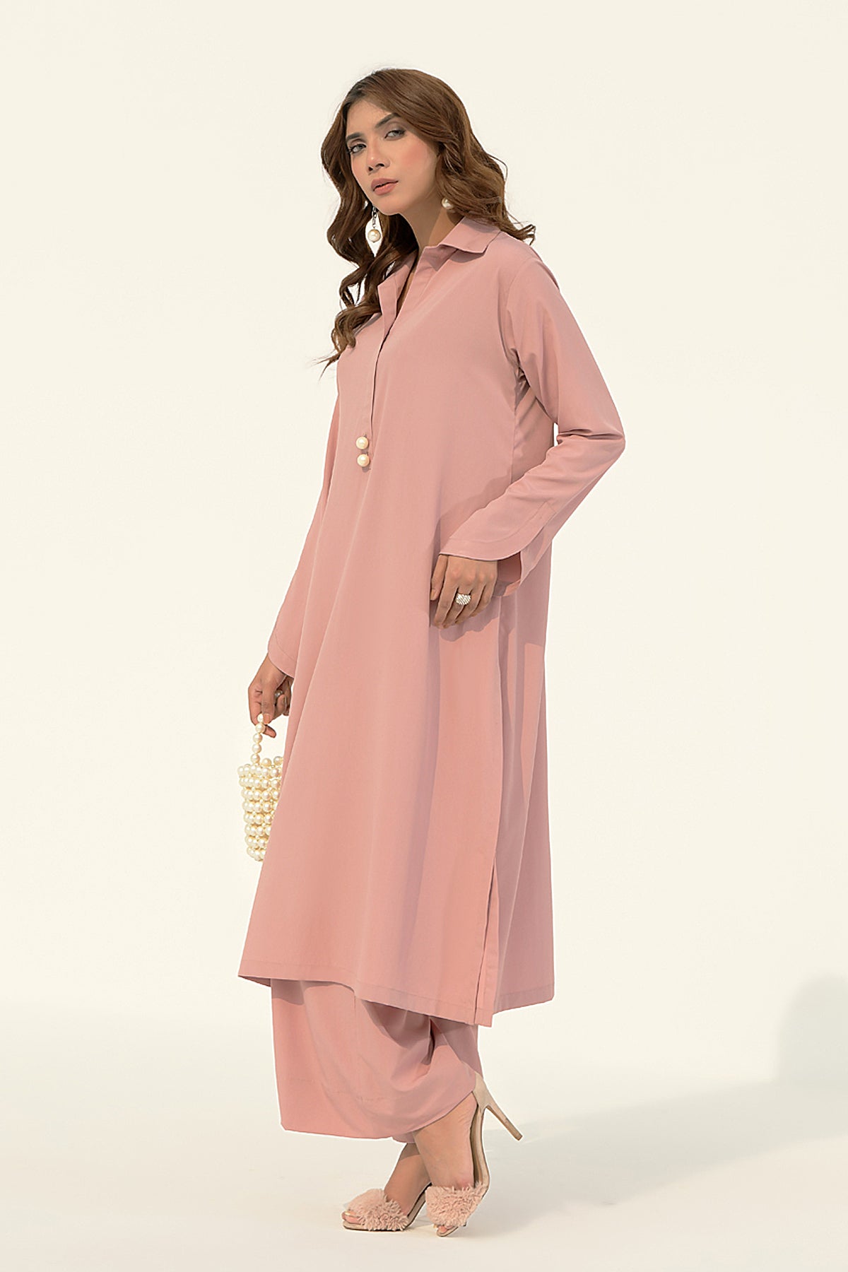 Tea Pink Grip Dress - Peach Republic