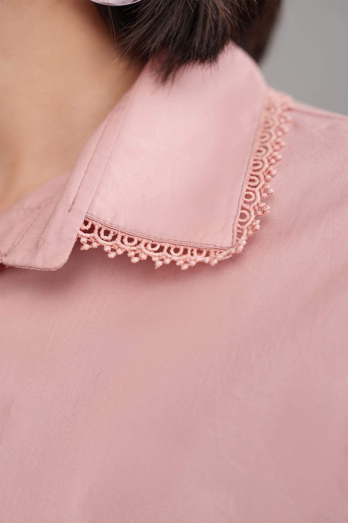 Tea Pink Lace Co Ord Set - Peach Republic