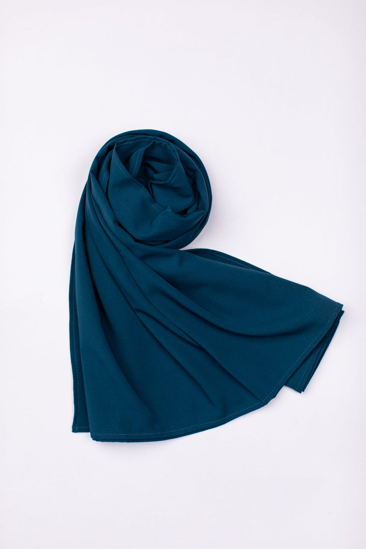 Teal Green Plain Scarf - Peach Republic