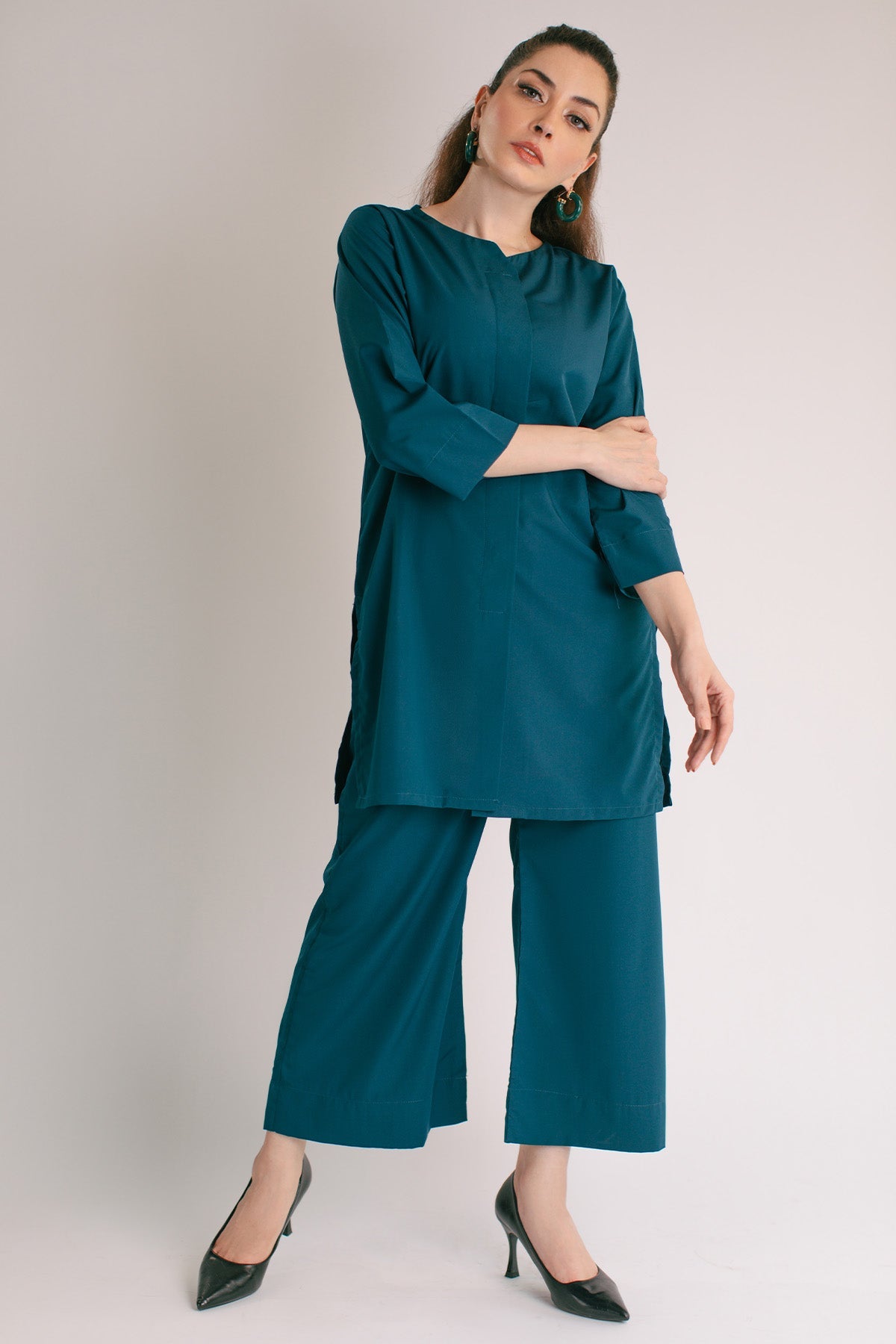 Teal Green Tunic - 01 - Peach Republic