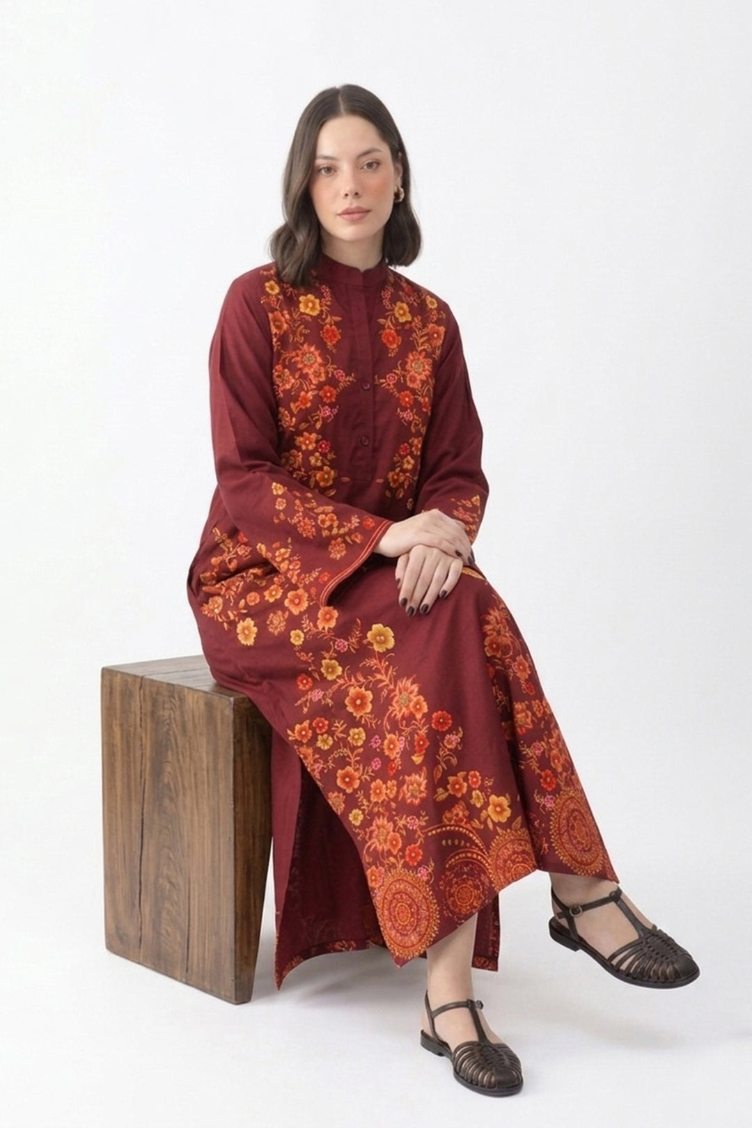 Rust Bloom Kaftan