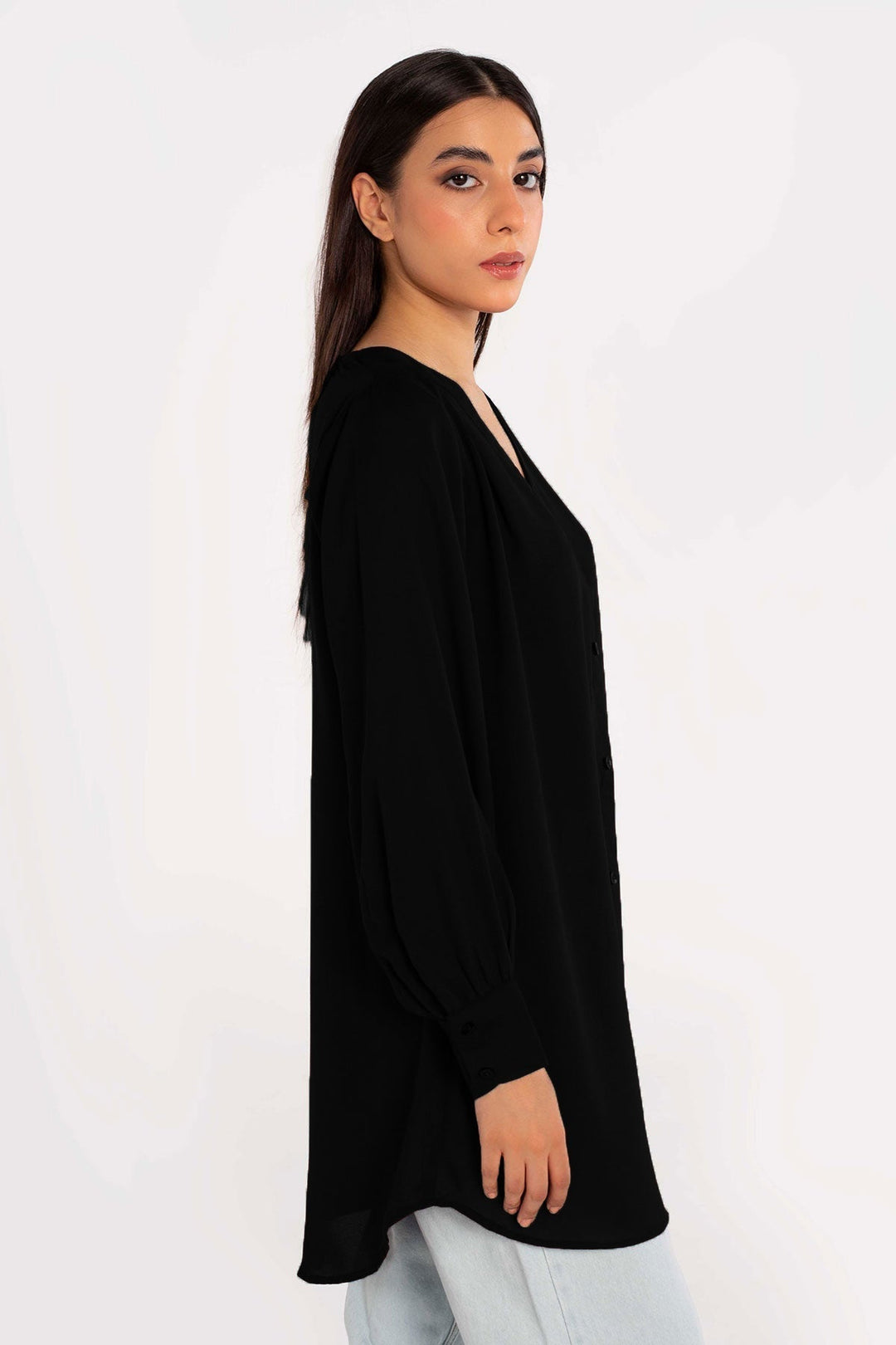 V - Neck Top - Peach Republic