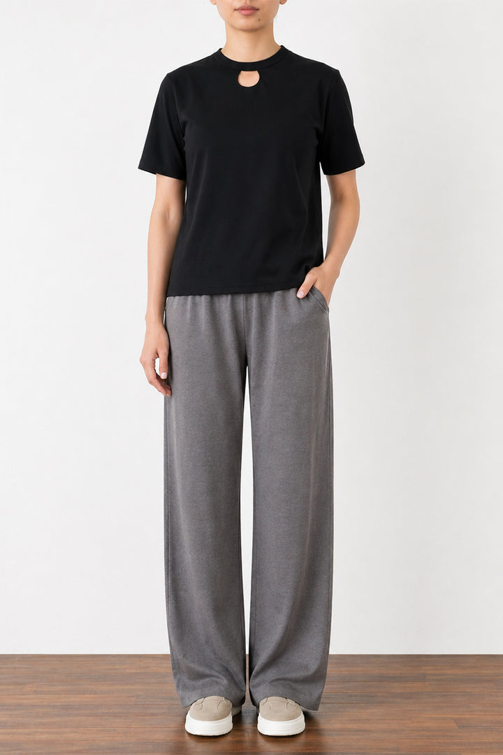 Grey Wide Leg Trouser