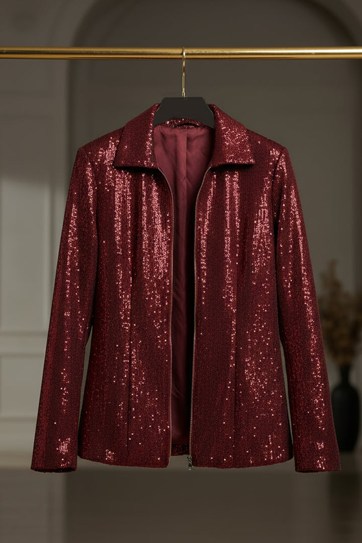 Maroon Sequin Jacket