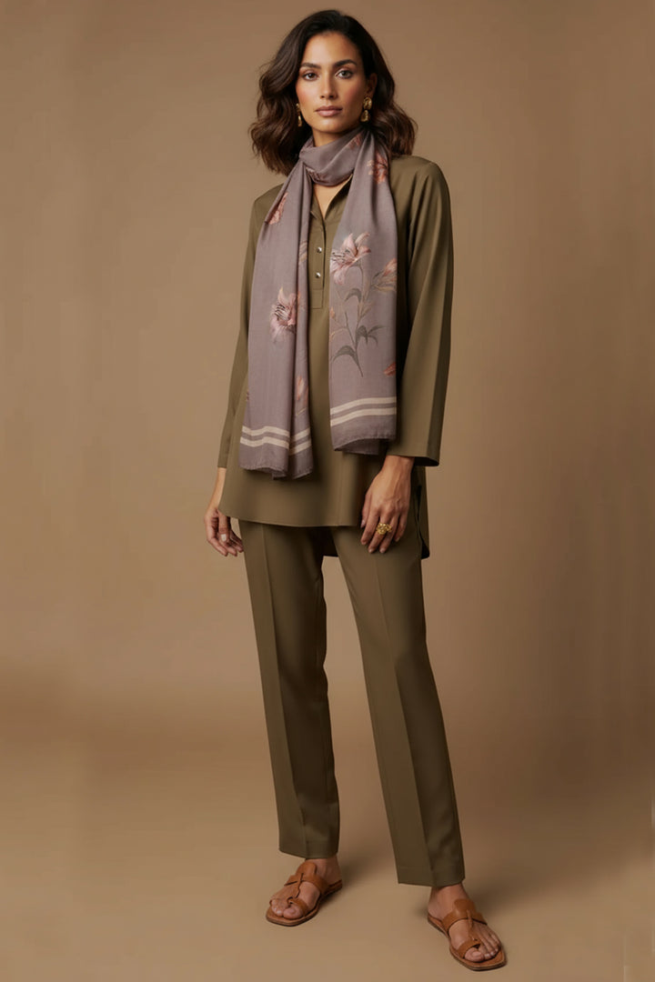 Olive Brown Studded Co ord Set