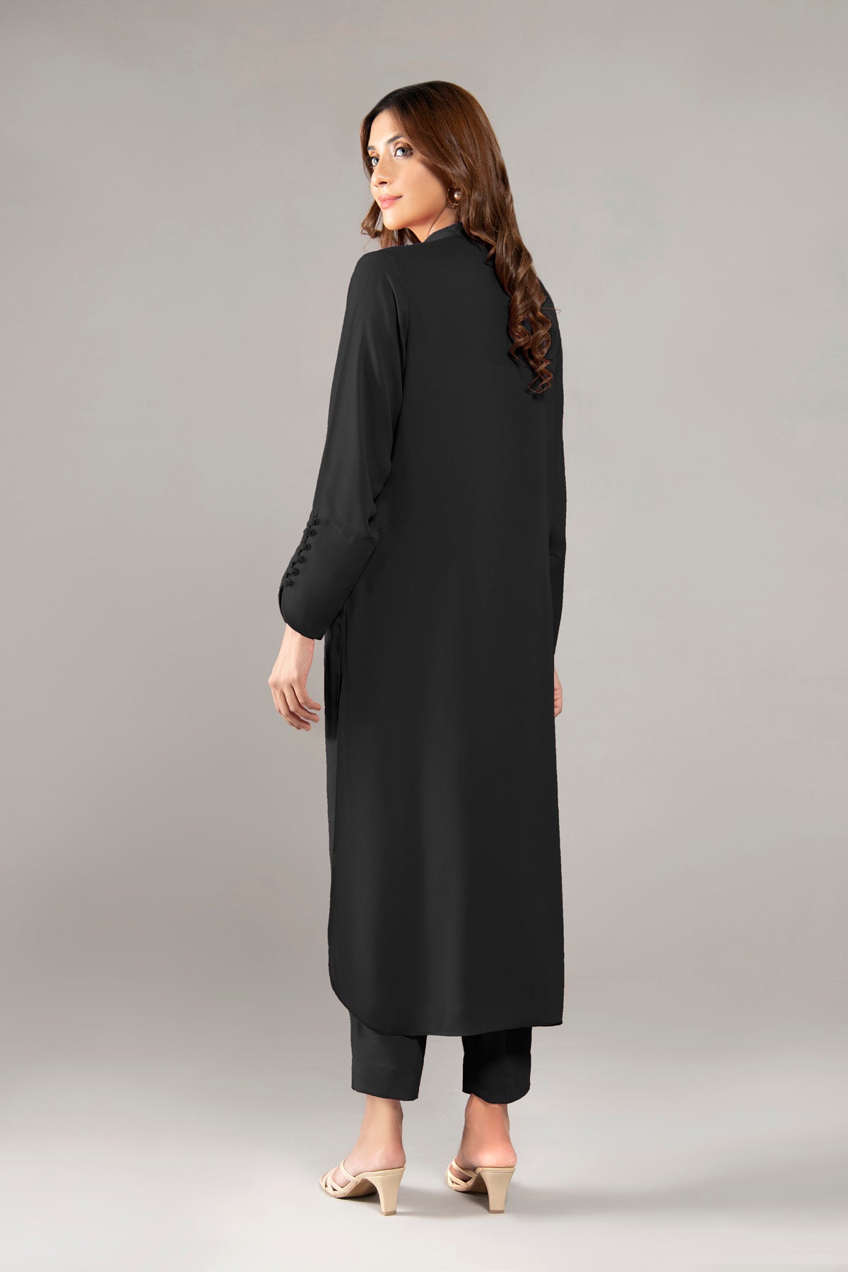 Black Elegant Dress - Peach Republic