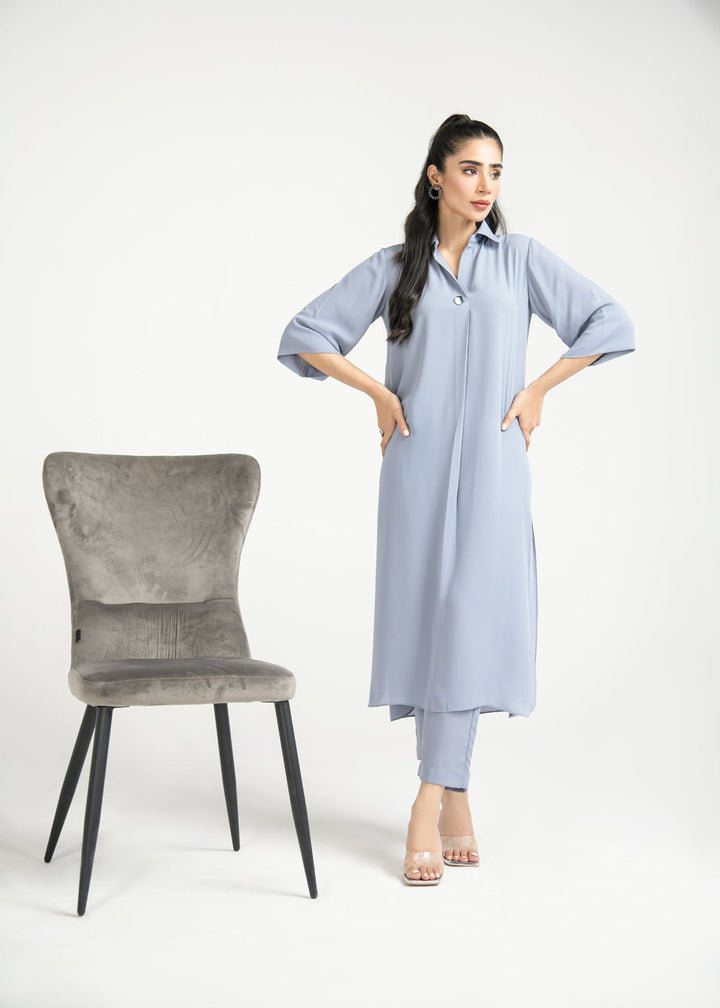 Cloud Grey Grip Dress - Peach Republic