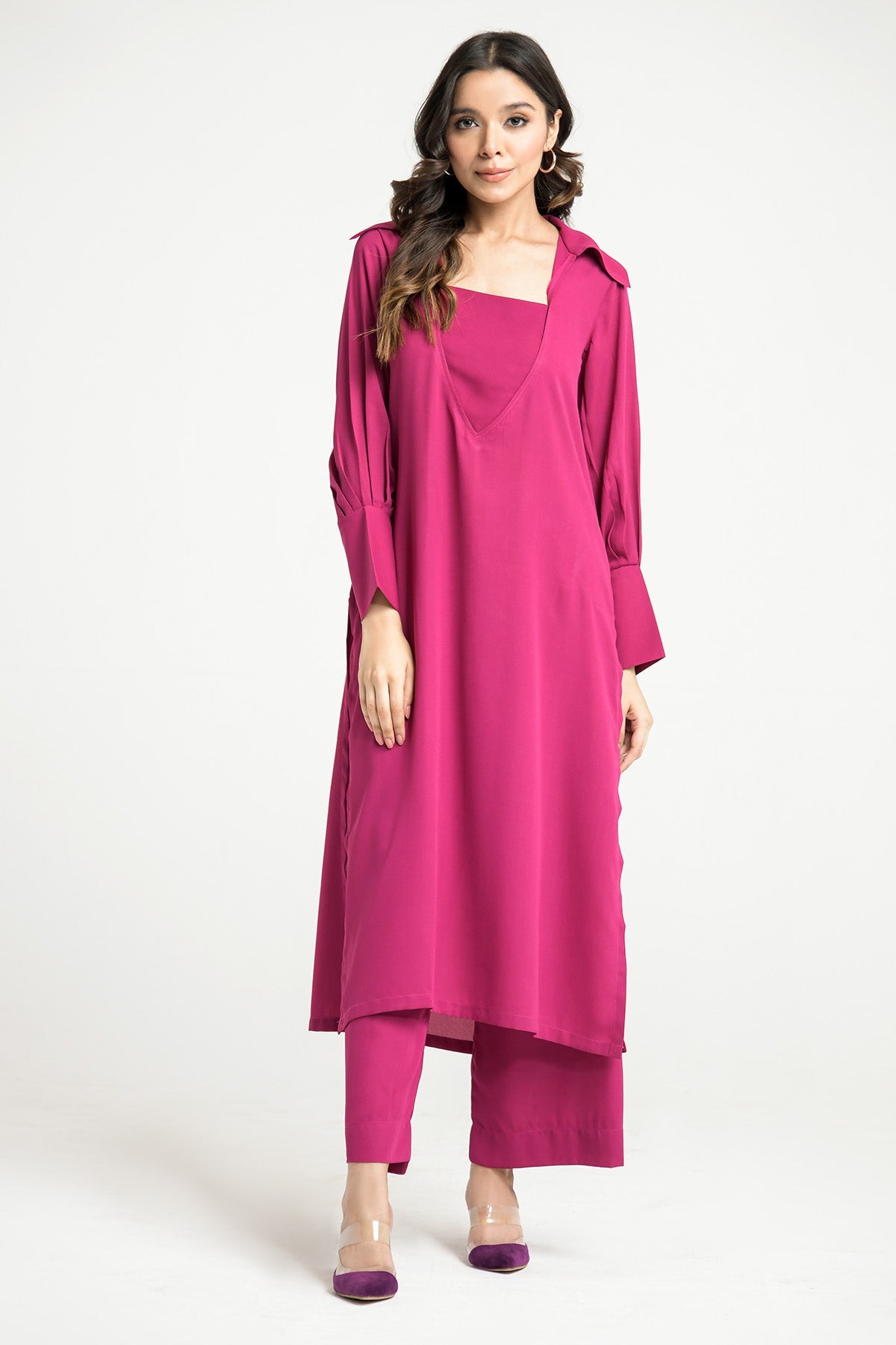 Hot Pink Chic Dress - Peach Republic