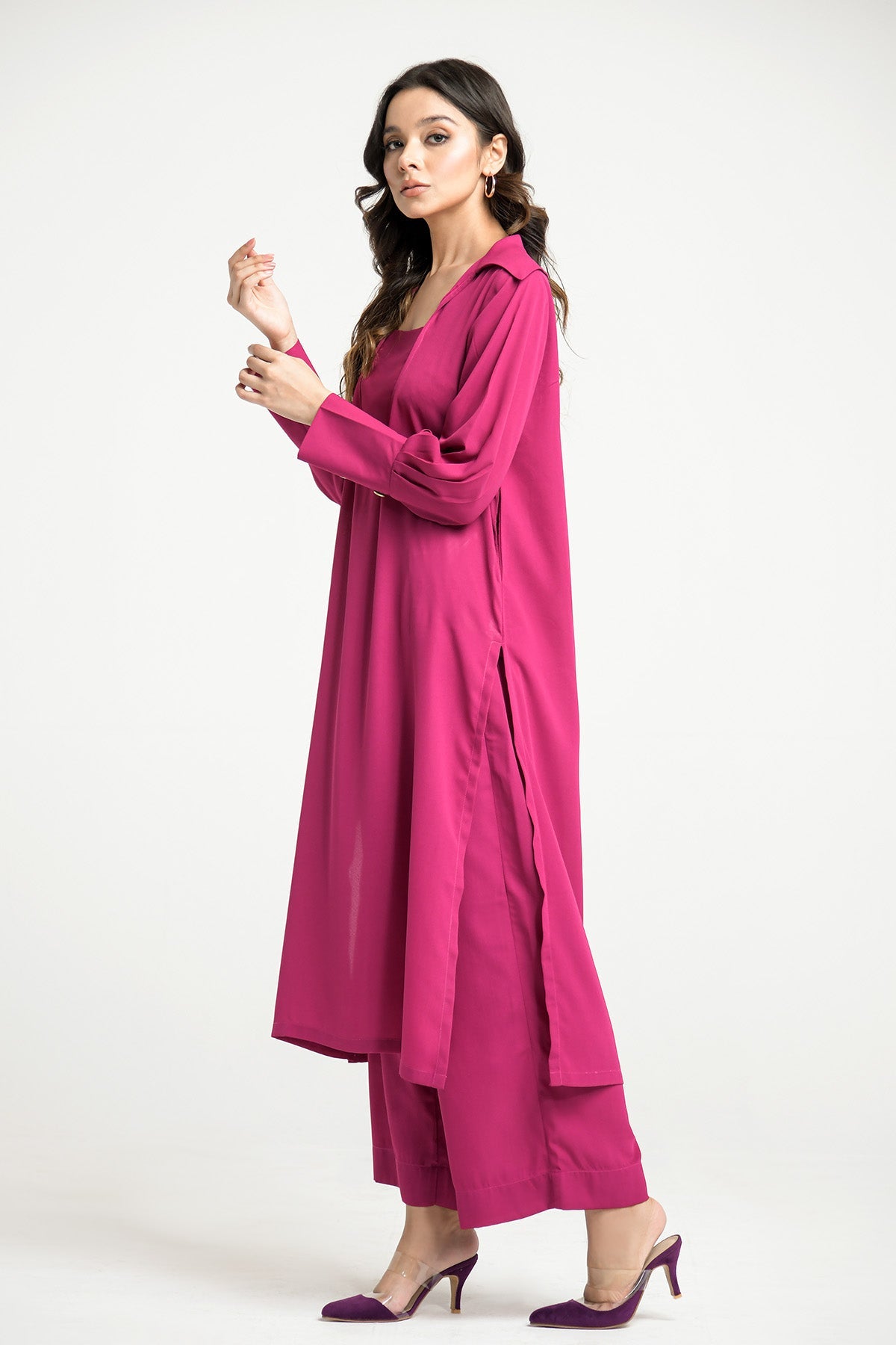 Hot Pink Chic Dress - Peach Republic