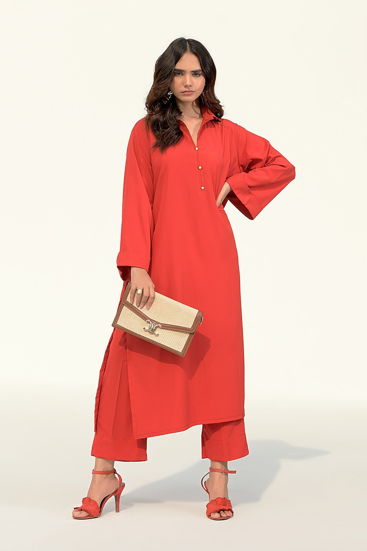 Red Grip Dress - Peach Republic