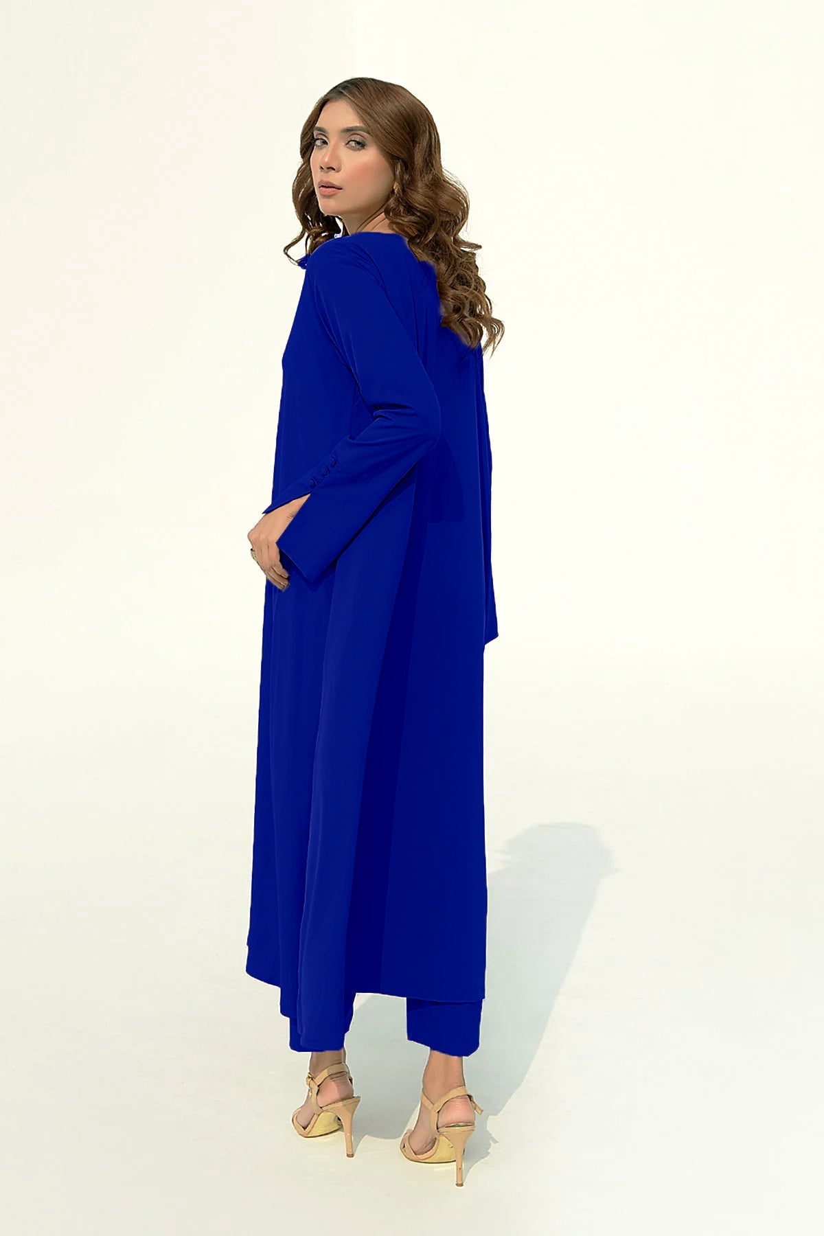 Sapphire Blue A-Line Dress - Peach Republic